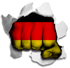 Fist Germany Flag Logo heat sticker