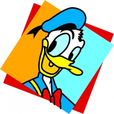Donald Duck Logo 27 heat sticker