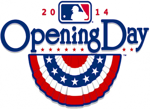 MLB Opening Day 2014 Logo heat sticker
