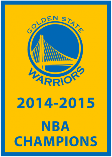 Golden State Warriors 2014-2015 Championship Banner custom vinyl decal