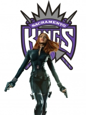 Sacramento Kings Black Widow Logo heat sticker