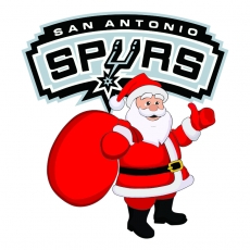 San Antonio Spurs Santa Claus Logo heat sticker