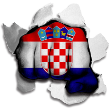 Fist Croatia Flag Logo heat sticker