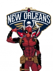 New Orleans Pelicans Deadpool Logo custom vinyl decal