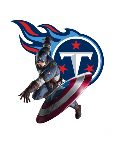 Tennessee Titans Captain America Logo heat sticker