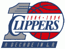 Los Angeles Clippers 1993-1994 Anniversary Logo heat sticker