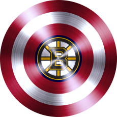 Captain American Shield With Boston Bruins Logo heat sticker