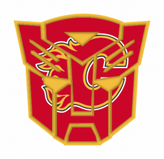 Autobots Calgary Flames logo heat sticker