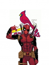 St. Louis Cardinals Deadpool Logo heat sticker