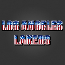 Los Angeles Lakers American Captain Logo heat sticker