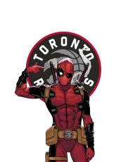 Toronto Raptors Deadpool Logo custom vinyl decal