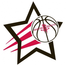 Houston Rockets Basketball Goal Star logo heat sticker