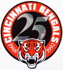 Cincinnati Bengals 1992 Anniversary Logo custom vinyl decal