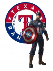 Texas Rangers Captain America Logo heat sticker