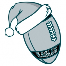 Philadelphia Eagles Football Christmas hat logo custom vinyl decal