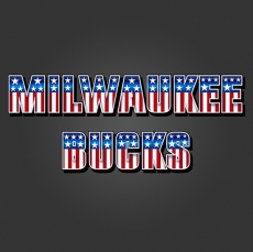 Milwaukee Bucks American Captain Logo heat sticker
