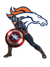 Denver Broncos Captain America Logo heat sticker
