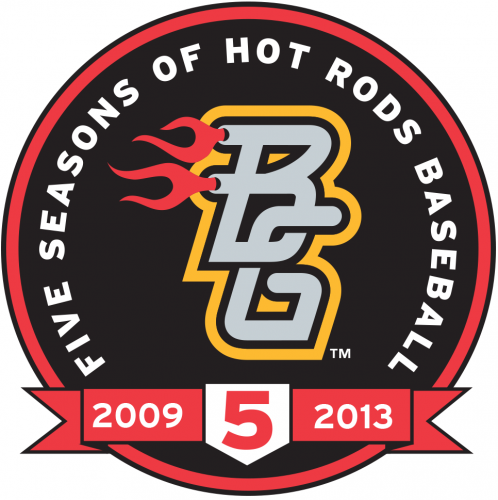 Bowling Green Hot Rods 2013 Anniversary Logo heat sticker