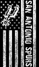 San Antonio Spurs Black And White American Flag logo custom vinyl decal