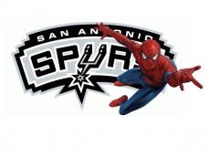 San Antonio Spurs Spider Man Logo heat sticker