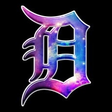 Galaxy Detroit Tigers Logo heat sticker