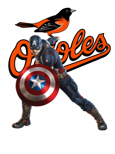 Baltimore Orioles Captain America Logo custom vinyl decal
