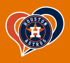 Houston Astros Heart Logo custom vinyl decal