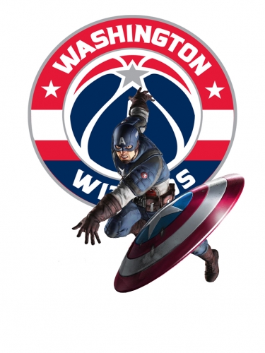 Washington Wizards Captain America Logo heat sticker