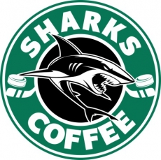 San Jose Sharks Starbucks Coffee Logo custom vinyl decal