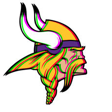 Phantom Minnesota Vikings logo heat sticker