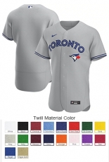 Toronto Blue Jays Custom Letter and Number Kits for Road Jersey Material Twill