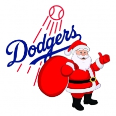 Los Angeles Dodgers Santa Claus Logo heat sticker