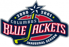Columbus Blue Jackets 2000 01 Anniversary Logo custom vinyl decal