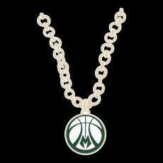 Milwaukee Bucks Necklace logo heat sticker