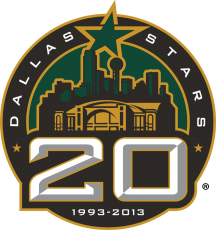 Dallas Stars 2012 13 Anniversary Logo heat sticker