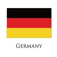 Germany flag logo heat sticker