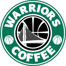 Golden State Warriors Starbucks Coffee Logo heat sticker