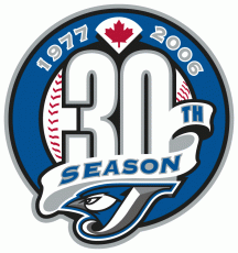 Toronto Blue Jays 2006 Anniversary Logo heat sticker