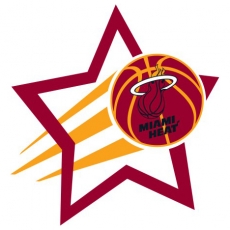 Miami Heat Basketball Goal Star logo heat sticker