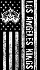 Los Angeles Kings Black And White American Flag logo custom vinyl decal