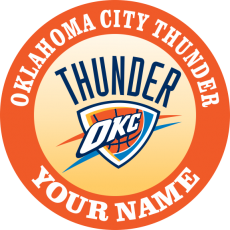 Oklahoma City Thunder custom Customized Logo custom vinyl decal