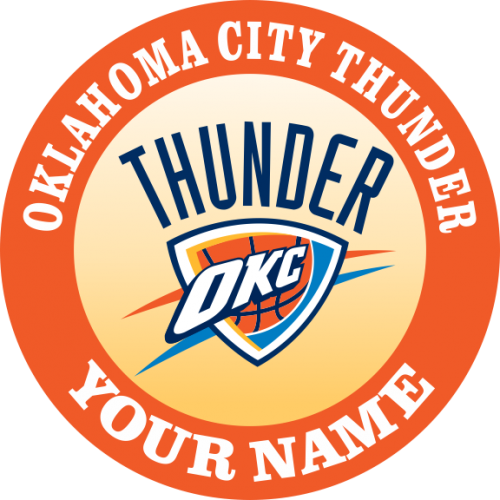 Oklahoma City Thunder custom Customized Logo heat sticker