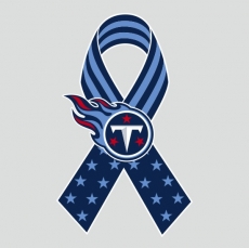 Tennessee Titans Ribbon American Flag logo heat sticker