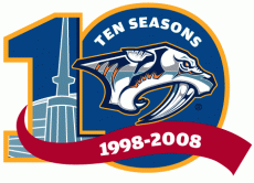 Nashville Predators 2007 08 Anniversary Logo heat sticker