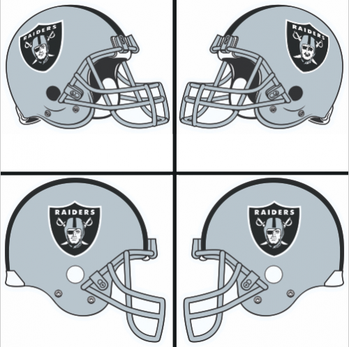 Oakland Raiders Helmet Logo heat sticker