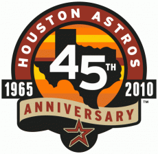 Houston Astros 2010 Anniversary Logo heat sticker