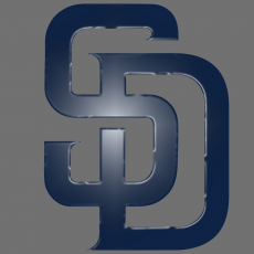 San Diego Padres Plastic Effect Logo heat sticker
