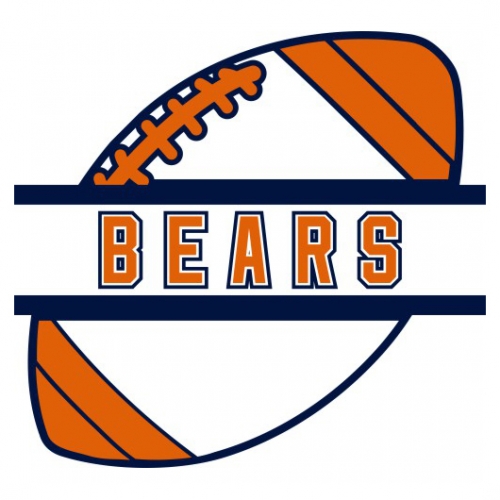 Football Chicago Bears Logo heat sticker