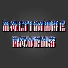 Baltimore Ravens American Captain Logo custom vinyl decal