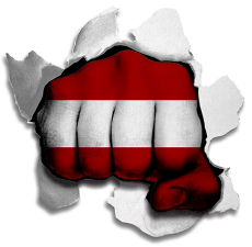Fist Latvia Flag Logo custom vinyl decal